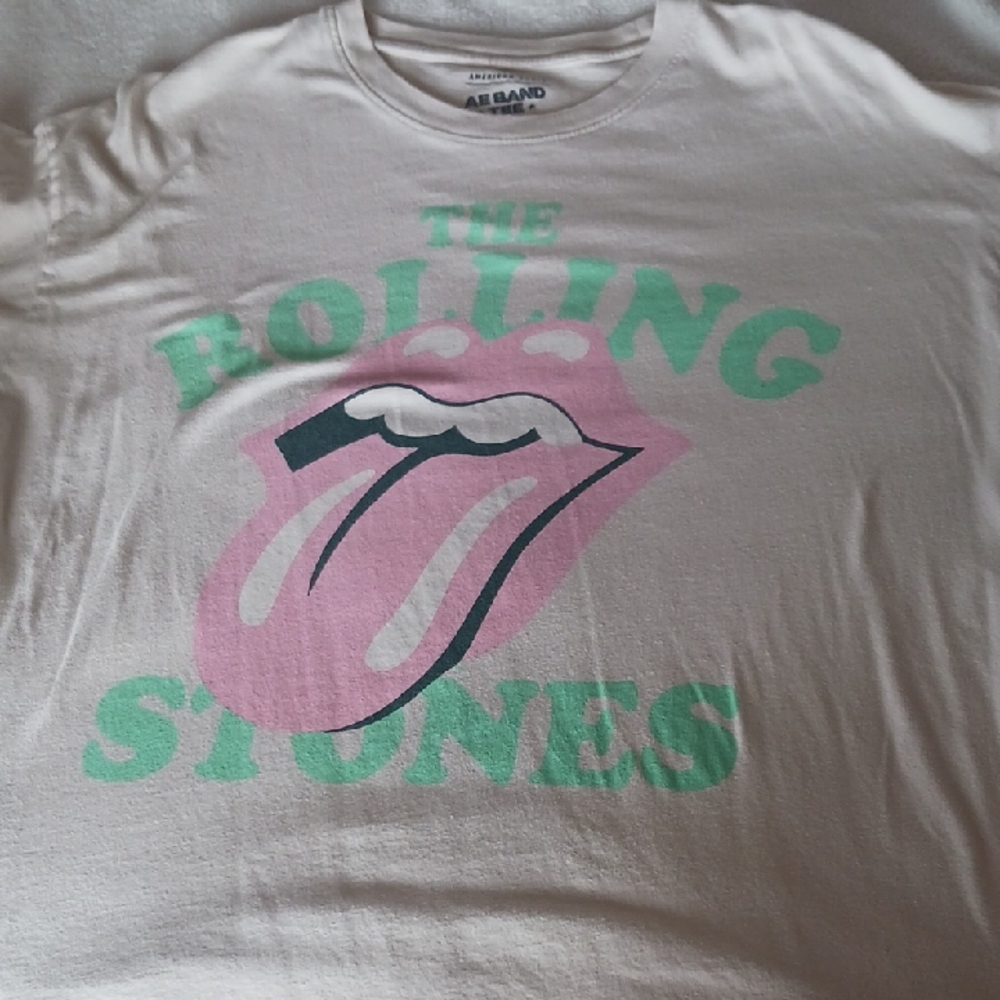American Eagle Outfitters Cream Band Tee